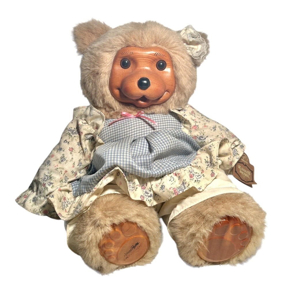 Robert Raikes Stacie Only Best Friends Collection 1990s Bear Blue Gingham Dress